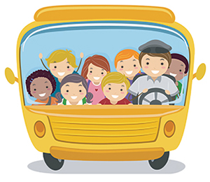 Kids on school bus