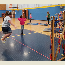 student jump roping